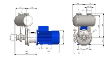 DEA.CA - Bomba Centrífuga de Auto-Escorvamento - DIMENSÕES 1